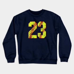 Fastpitch Softball Number 23 #23 Softball Shirt Jersey Uniform Favorite Player Biggest Fan Crewneck Sweatshirt